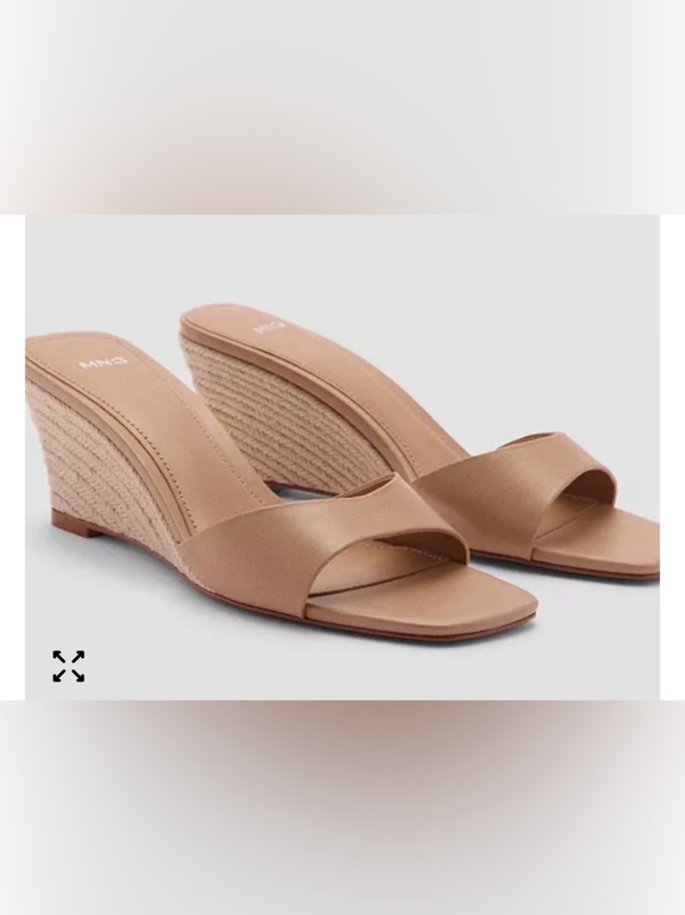Mango espadrille wedge sandal. Size 39